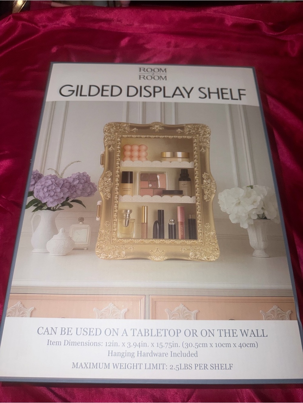 Gilded Display Shelf in Gold